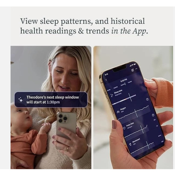 Owlet Dream Sock FDA-Cleared Smart Baby Monitor - Track Live Pulse (Heart) Rate - Picture 4 of 10